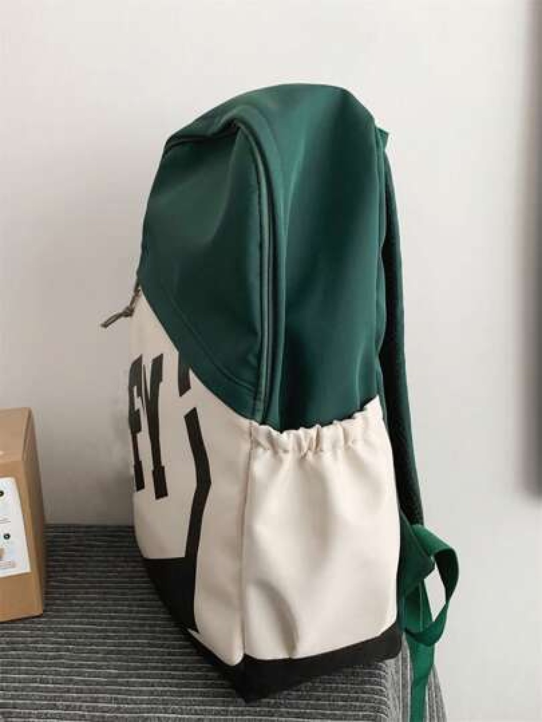 New Versatile And Fashionable Backpack Casual Contrasting Color Large Capacity Men s Backpack Printed Letter Student Bag 15 Inch Computer Bag 20L University Student Japanese Casual Travel Backpack Men