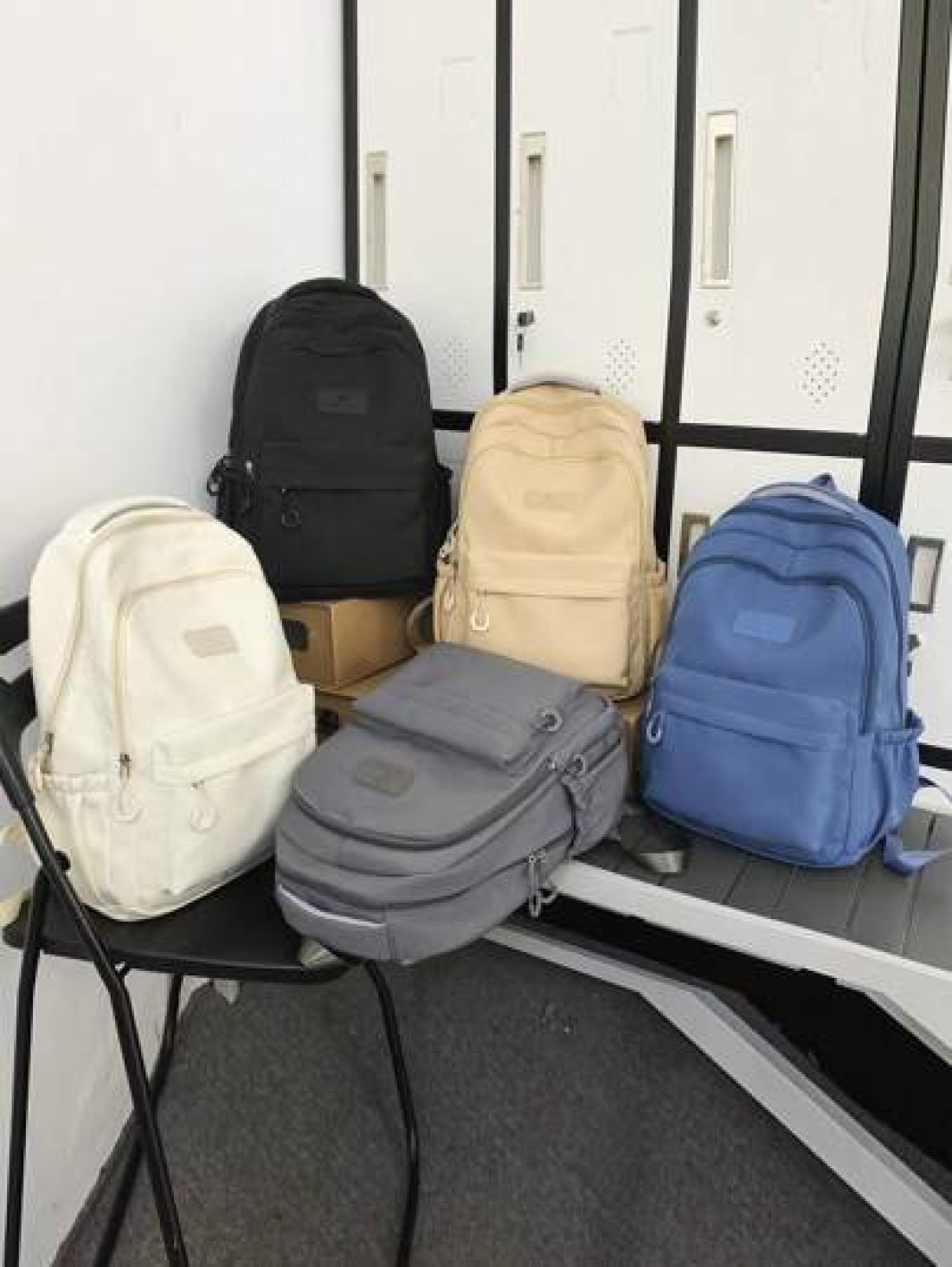 High Capacity Backpack For Teens Casual Nylon School Bag With Adjustable Strap Zipper Closure Polyester Lining Sewing Thread Detail Wet Wipe Clean 33 46inch Shoulder Strap Ideal For Outings