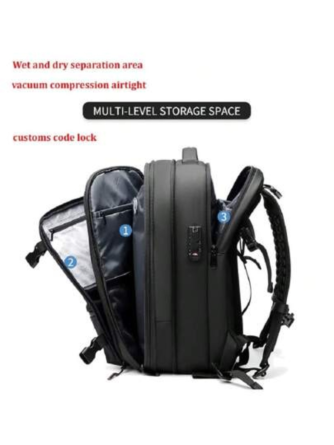 Men s Travel Backpack 17 Laptop Backpack Vacuum Compression Backpack Business Large Capacity School Backpack Expand Outdoor Backpack Commute Book Bag School Bag Gifts Fall Christmas Scream Bag Backpac