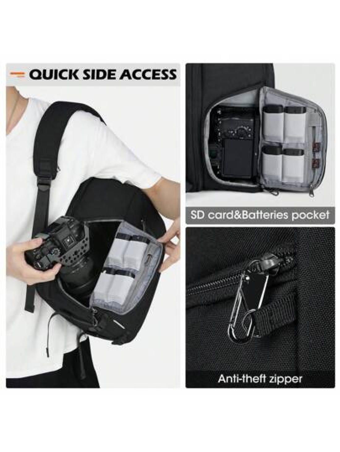 NEWHEY Camera Bag Backpack Professional For DSLR SLR Mirrorless Camera Waterproof Laptop Back Pack 14 15 6 Inch With Rain Cover Anti Theft Travel Case Large Capacity Photography Backpack Bags For Trav