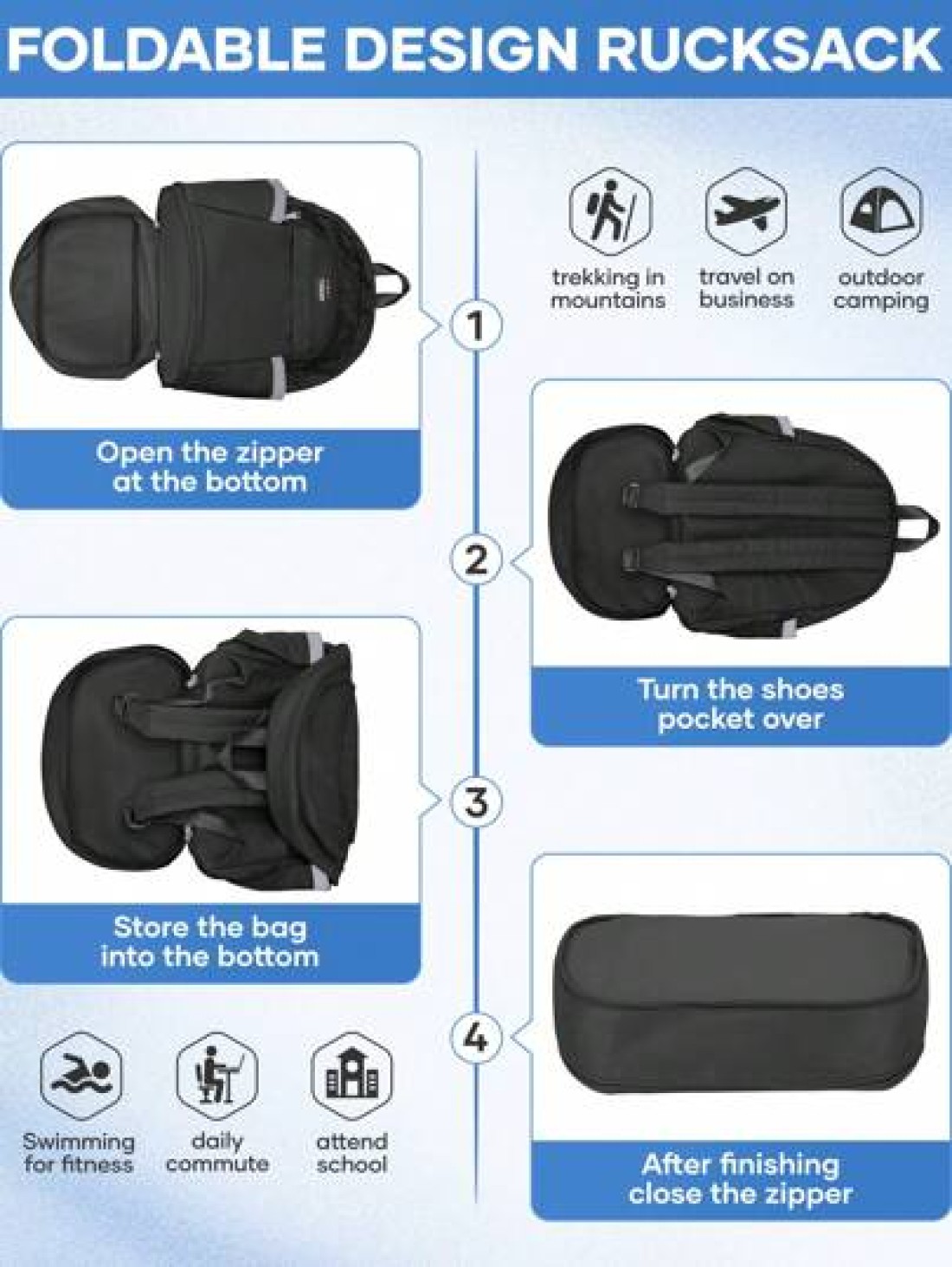 Sport Backpack Simple Student Backpack Fashion Backpack Waterproof Lightweight Large Capacity Travel Backpack With Shoe Compartments And Wet Pockets Portable Computer Backpack With Laptop Compartment