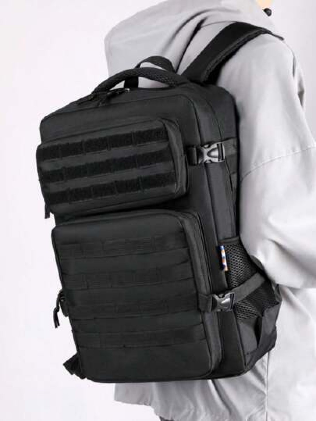 Outdoor Multi Pocket Backpack Men Purse Can Hold 15 6 Inch Computer Bag Lightweight School Bag Large Capacity Travel Bag Commuter Convenient Day Bag Multi Functional Book Bag For Students Junior High