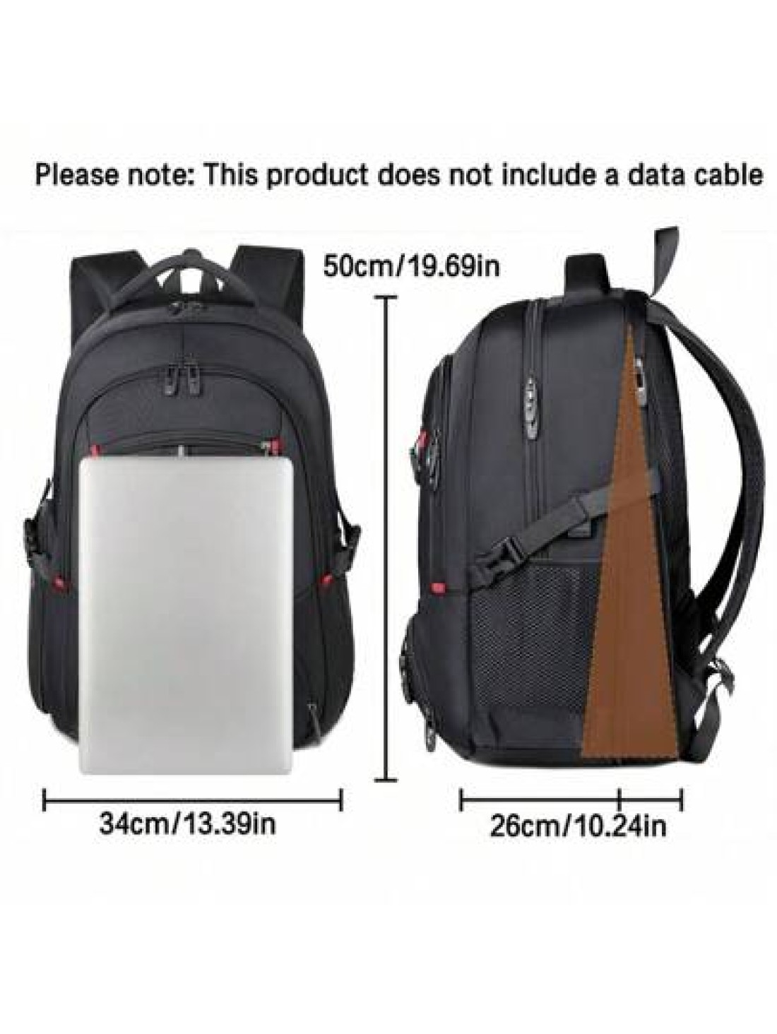 Large Capacity Fashion Backpack With USB Charging Port Shoe Compartment Stylish Multi Function Durable Oxford Fabric Backpack Suitable For Business Travel And School Use