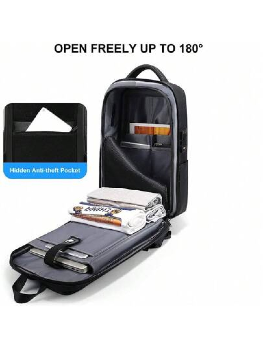 resilver Anti Theft Backpack Waterproof Black Business USB Charging EVA Hard Case Travel Laptop Backpack Fit For 16 Inch Notebook Christmas Fall University School Bag For School College Gifts Scream B