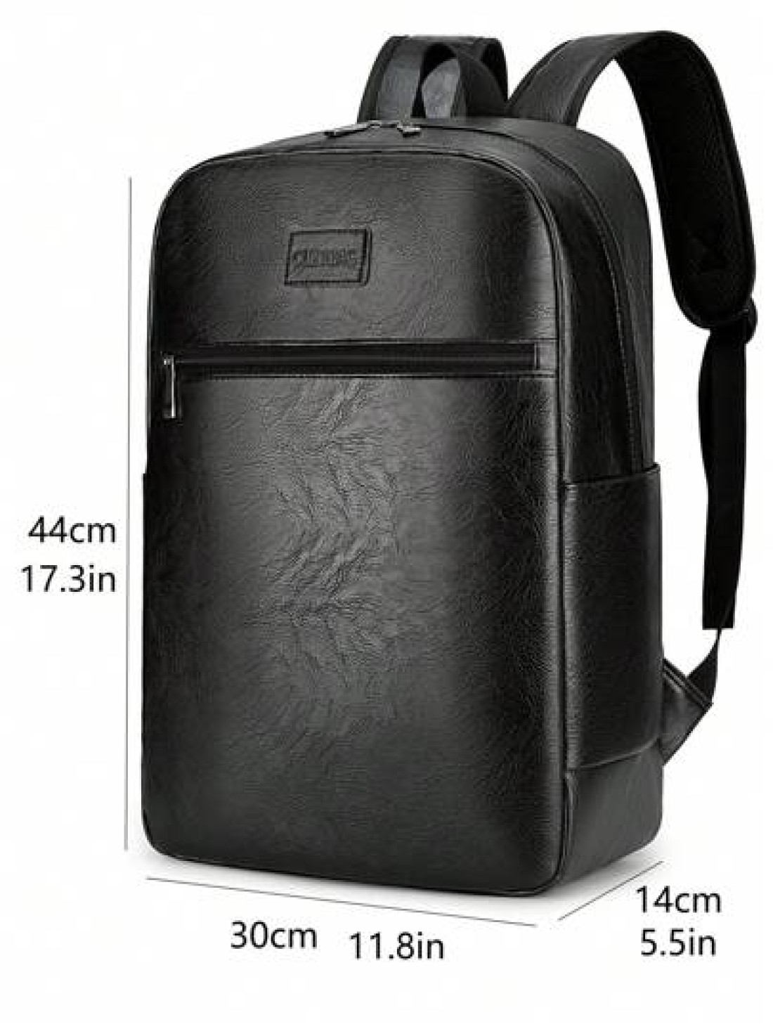 Faux Leather Vintage Backpack Slim 15 6 Inch Laptop Bag Casual Travel Daypack Brown Black Vacation School Summer Water Proof Carry On PU Leather Business Casual Black Husband Purse Holiday Computer Bl