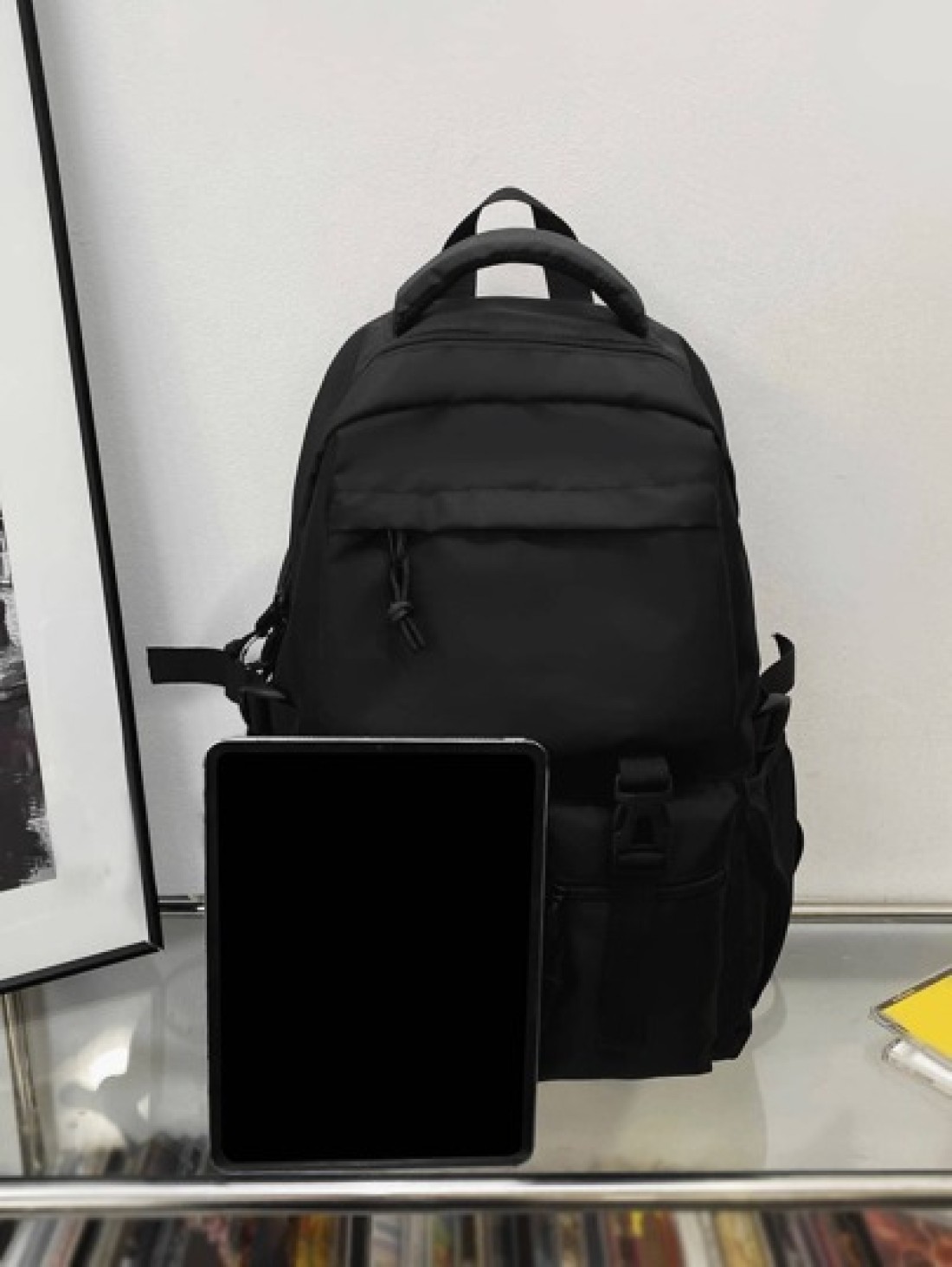 Men Release Buckle Detail Casual School Bags Schoolbag School Backpack For School Daypack Laptop Bag Computer Bag Book Bag Rucksack Shoulder Bag Travel Bag Sport Bag College Bag Teenagers Freshmen Pra
