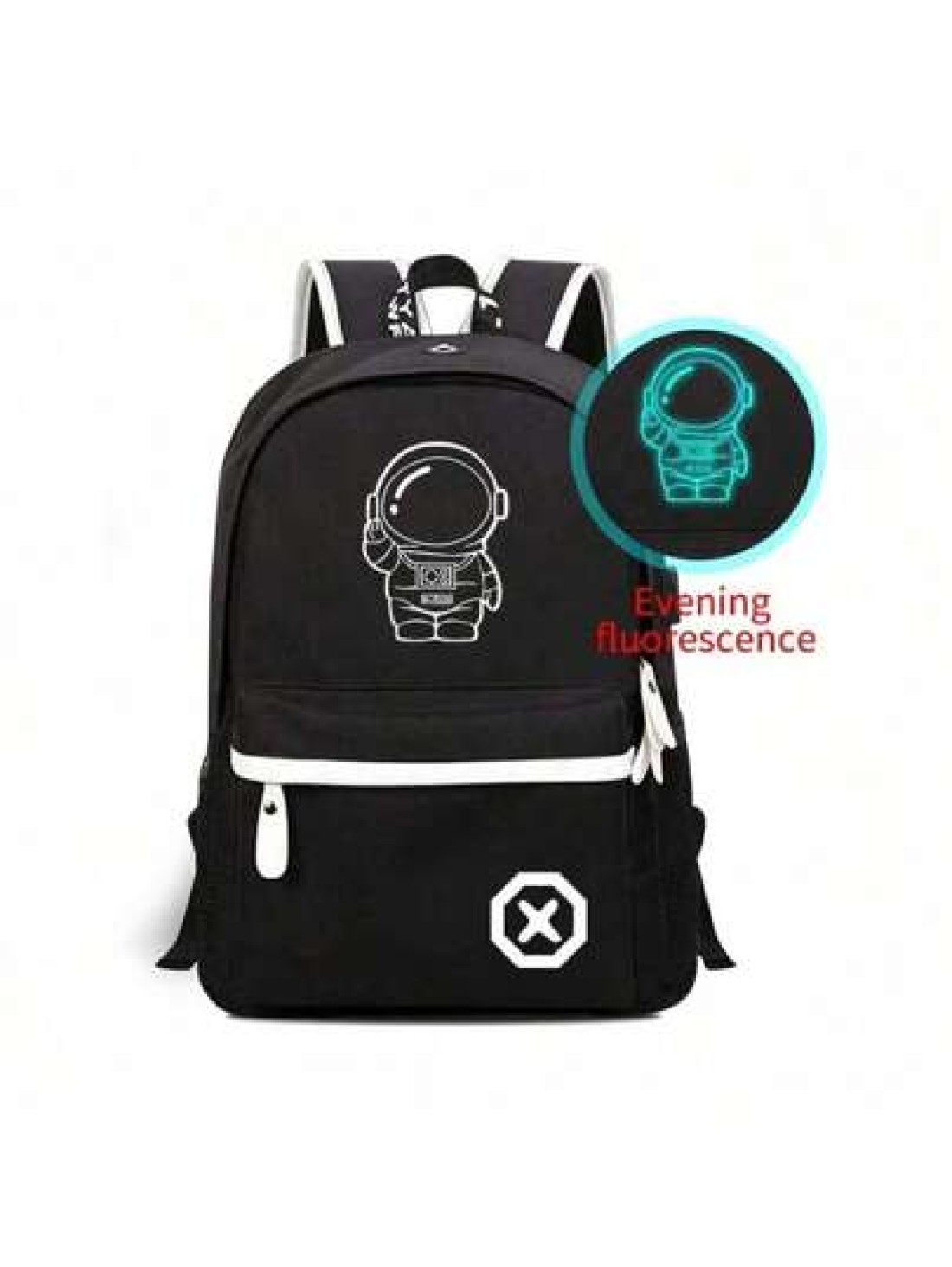 Lightweight Versatile Neon Glow In The Dark Backpack Shoulder Bag Made Of Waterproof Material Large Capacity Adjustable Strap Casual Suitable For School Campus Men All Printed Straps Are Random Anime