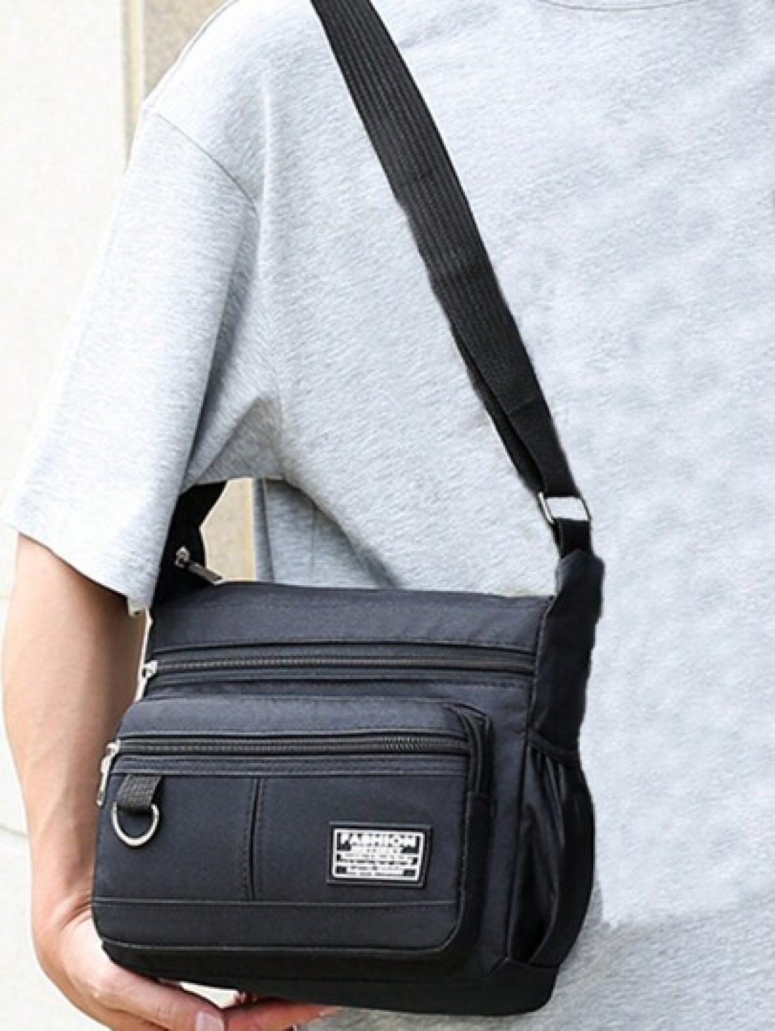 Men s Shoulder Bag With Multiple Pockets Messenger Bag University Sling Bag Cross Body Bag Gift College Bag Gifts Men Bag Crossbody Bag Winter Travel Rider Bag Beach Bag Black Bag Student Large Capaci