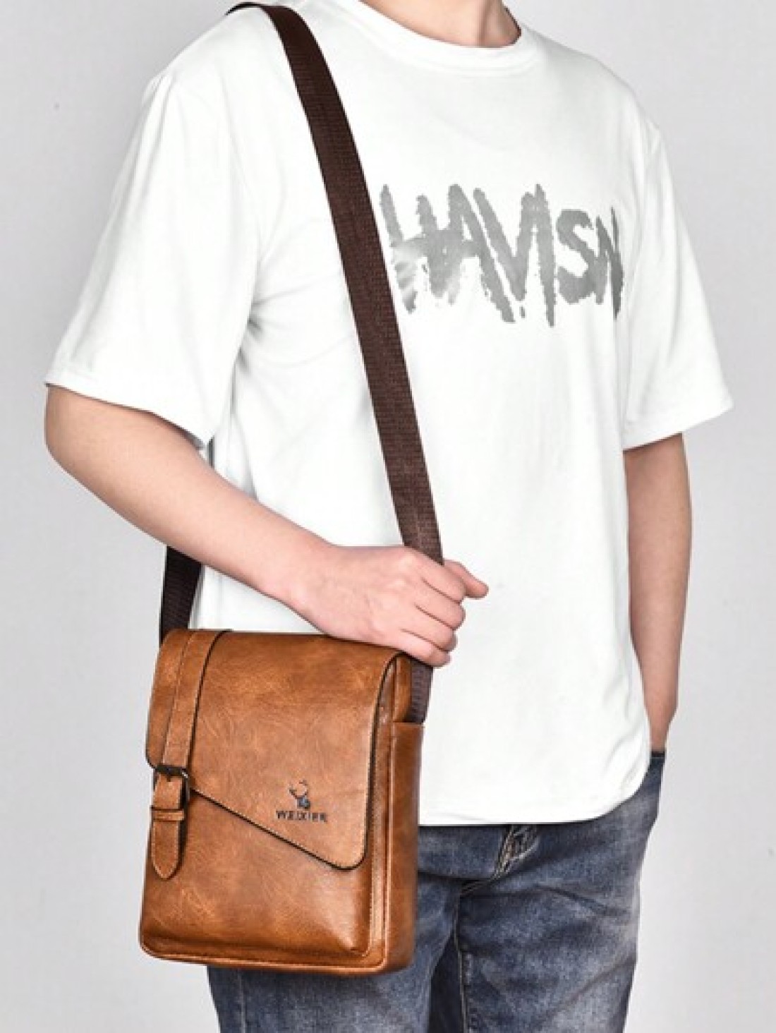 1pc Men s Shoulder Crossbody Waist Handheld Bag Portable Outdoor Bag PU Water Proof Material Multi Pocket Large Capacity Adjustable Shoulder Strap New Simple Men s Bag Suitable Shopping Purse Holiday