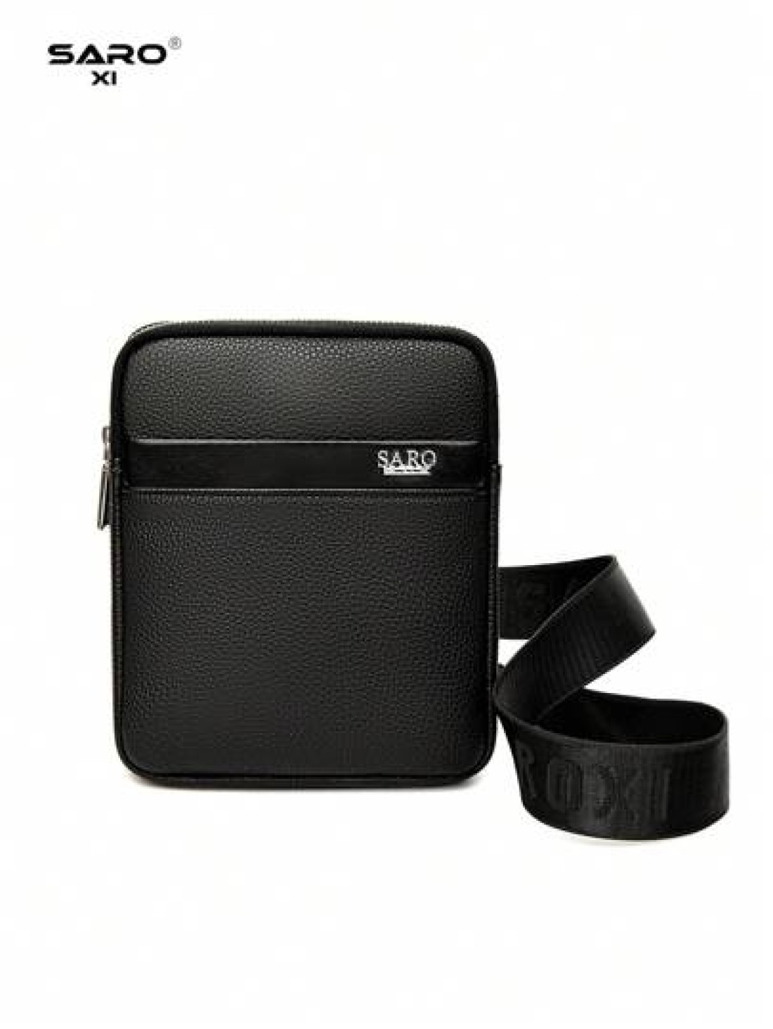 1pc Men s Oblique Shoulder Bag Side Pockets Messenger Bag Casual Square Bag Multifunctional For Commuting PU Leather Minimalist Style Black Bag Gift For Boyfriend