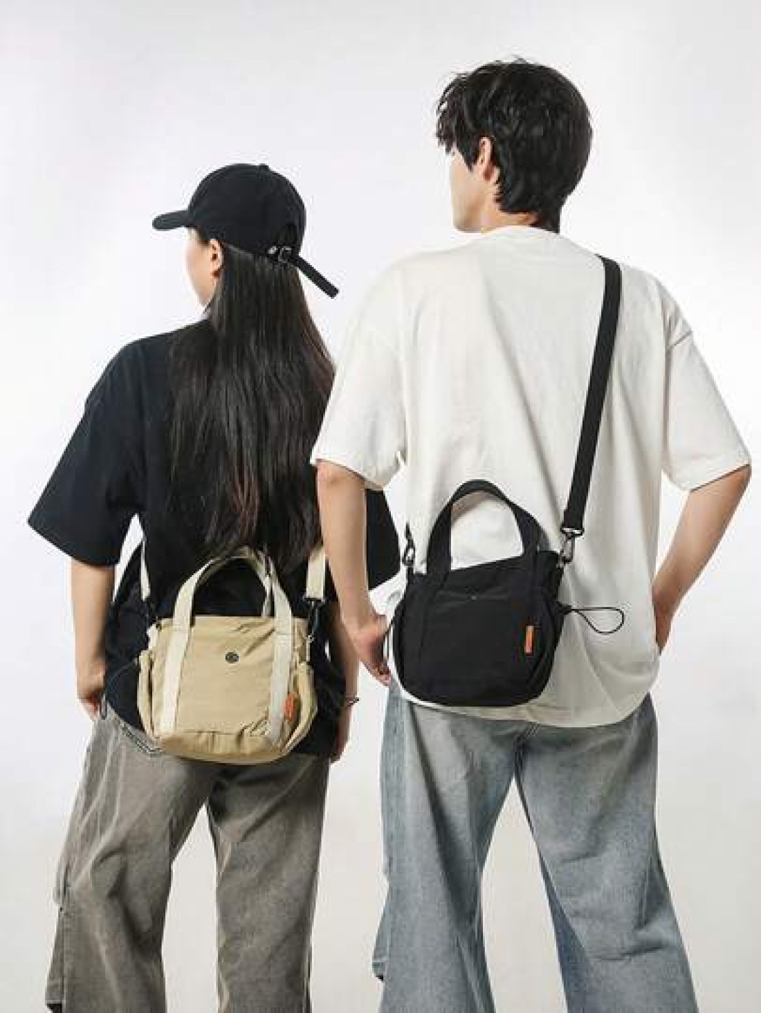 Unisex Solid Color Crossbody Bag Fashion Handbag Casual Versatile Travel Shopping Shoulder Bag