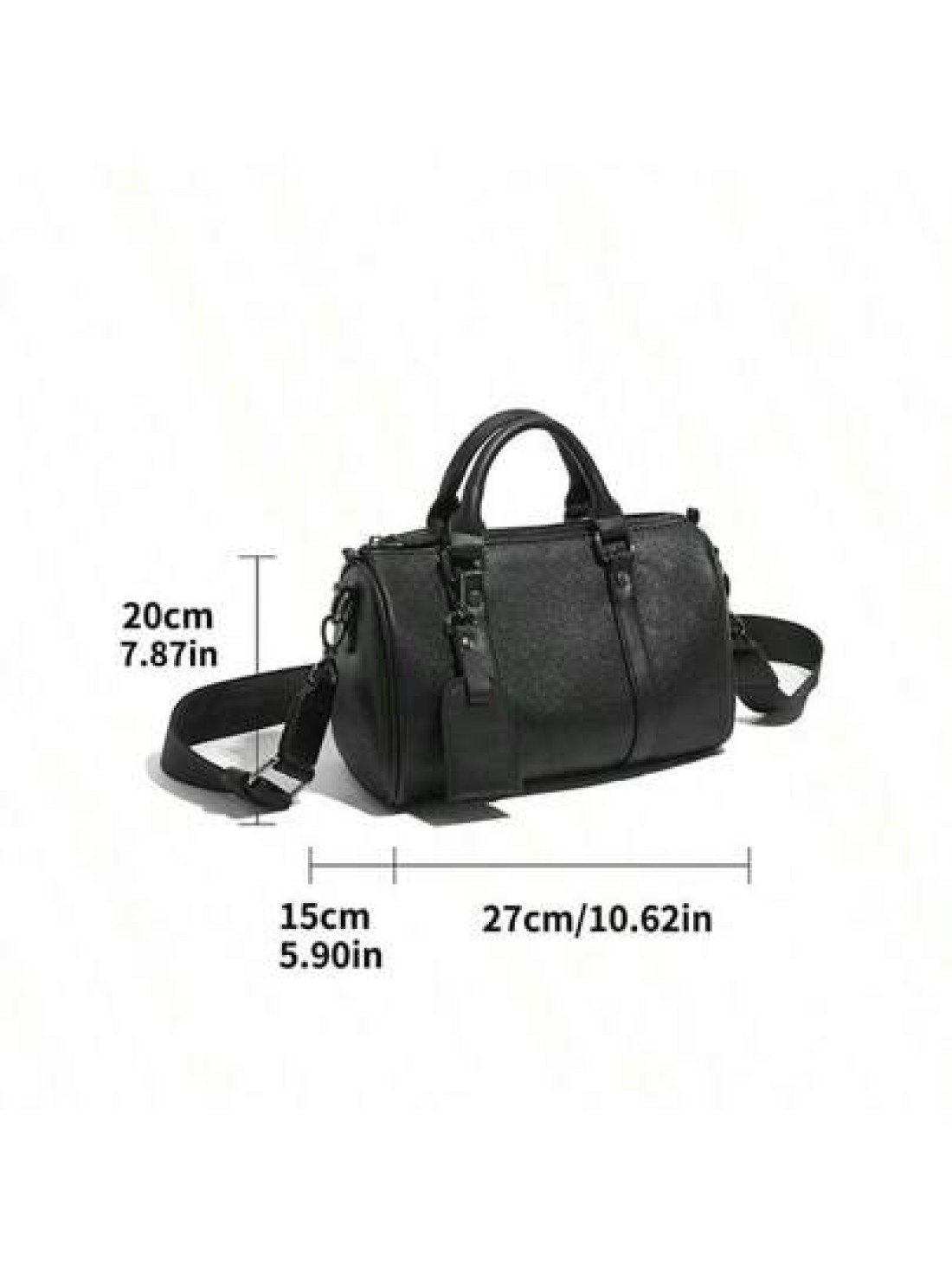 American Niche Minimalist Men s Bag Crossbody Bag Fashion Boston Pillow Bag Houndstooth Letter Geometric Pattern Print Block Bag PU Leather Classic Cylindrical Shoulder Bag Street Style Small Bag Hand