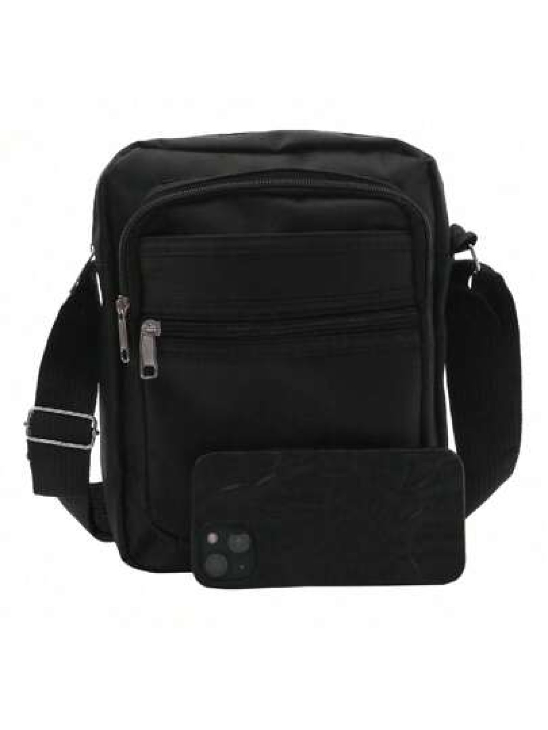 1PC Compact Crossbody Bag Nylon With Multi Zip Compartments Adjustable Strap For Comfortable Wear Freshman For Books Multi Functional Dorm University School Bag Students Commute Stylish Portable Sling