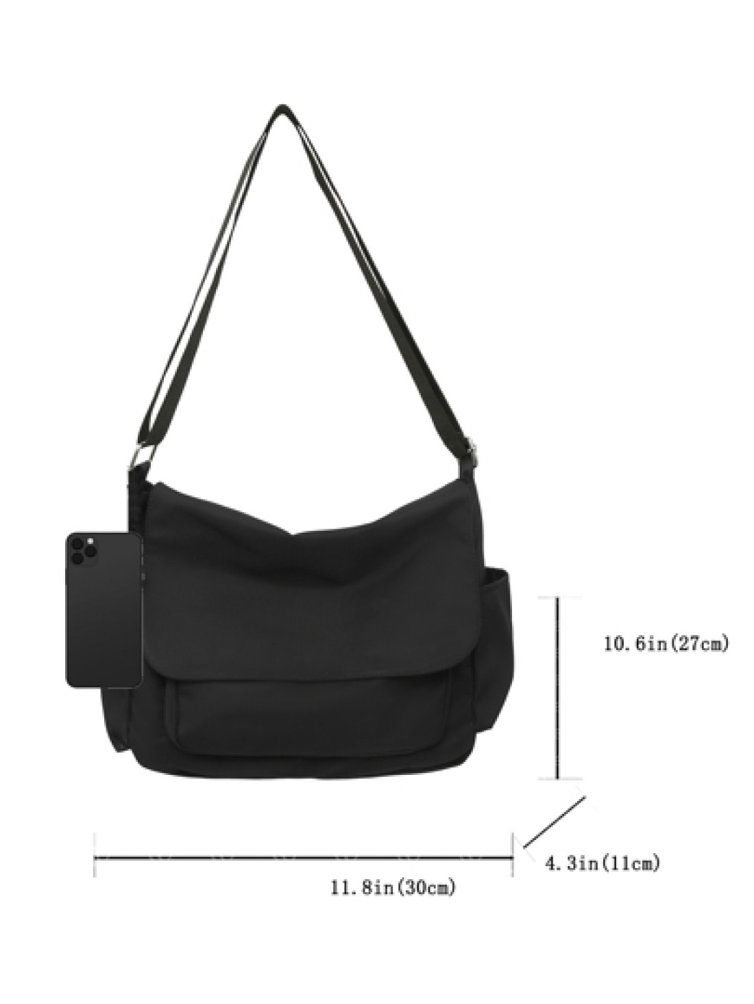 MINGHONG Diagonal Shoulder Bag And Japanese New Minimalist Canvas Crossbody Bag Brand Shoulder Bag Student Backpack Messenger Bag College Bag Dad For Books Multi Functional Dorm University Sling Bag M