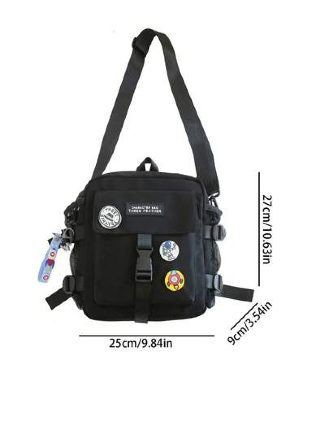 High School Students Multifunctional Sling Bag Shoulder Bag Casual Bag Men Letter Graphic Square Bag Schoolbag For Travel College Outdoor Sports Commute Multiple Pockets Messenger Bag Sling Bag Christ