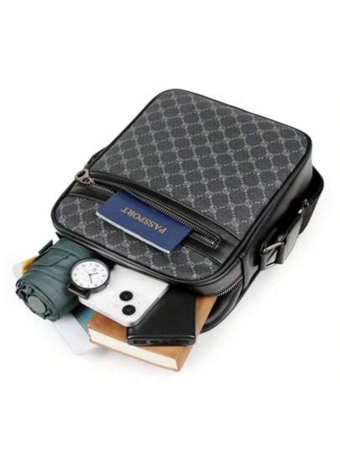 Men s Diagonal Chest Sling Bag Mini Phone Storage Pouch Printed