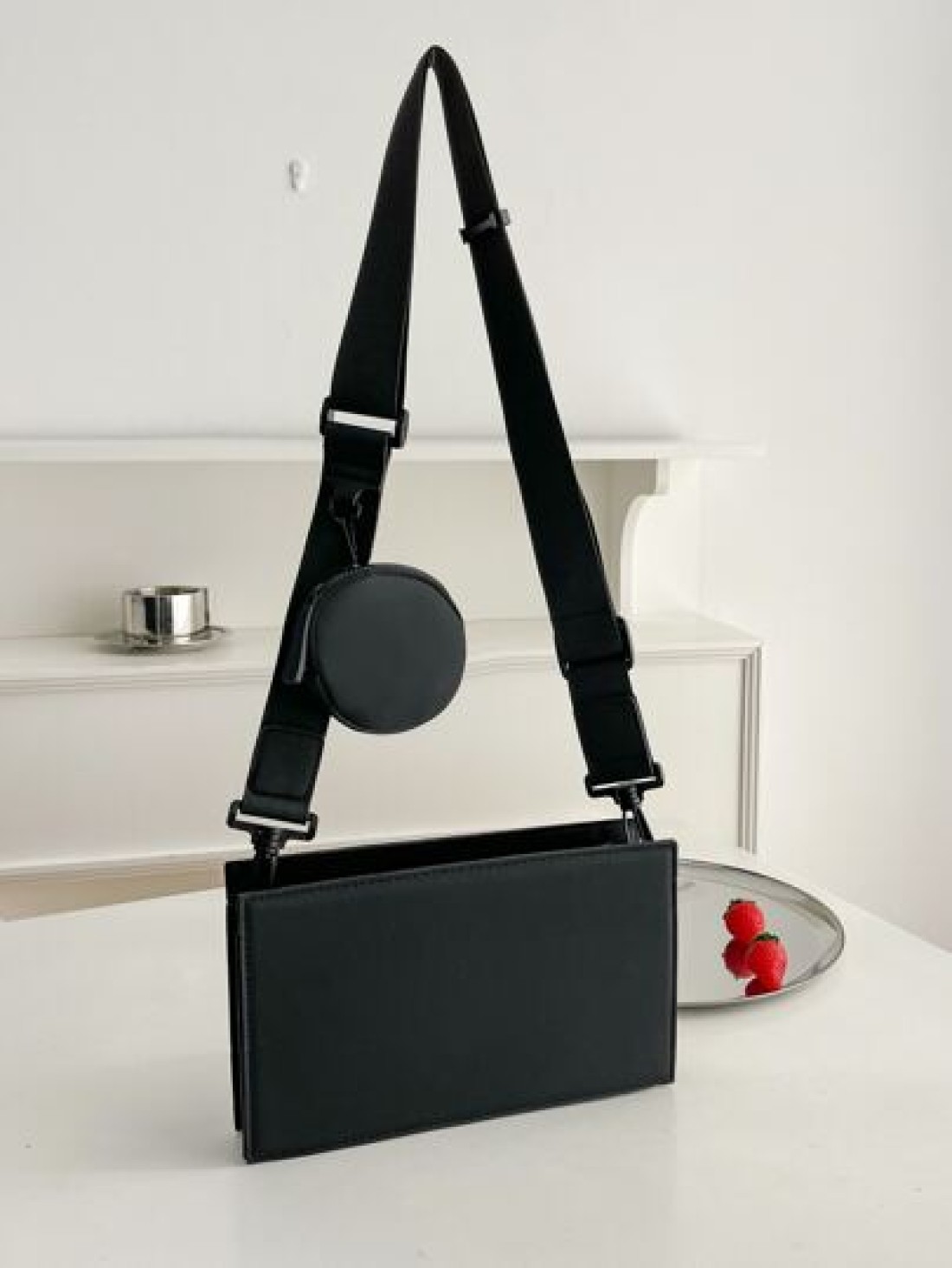 Simple Solid Color Fashionable 2Pcs Set Shoulder Bag Crossbody Bag Sling Bag Side Bag Square Bag Box Bag With Mini Coin Purse For Travel Vacation Business Casual School Waterproof Valentines Gift Slin