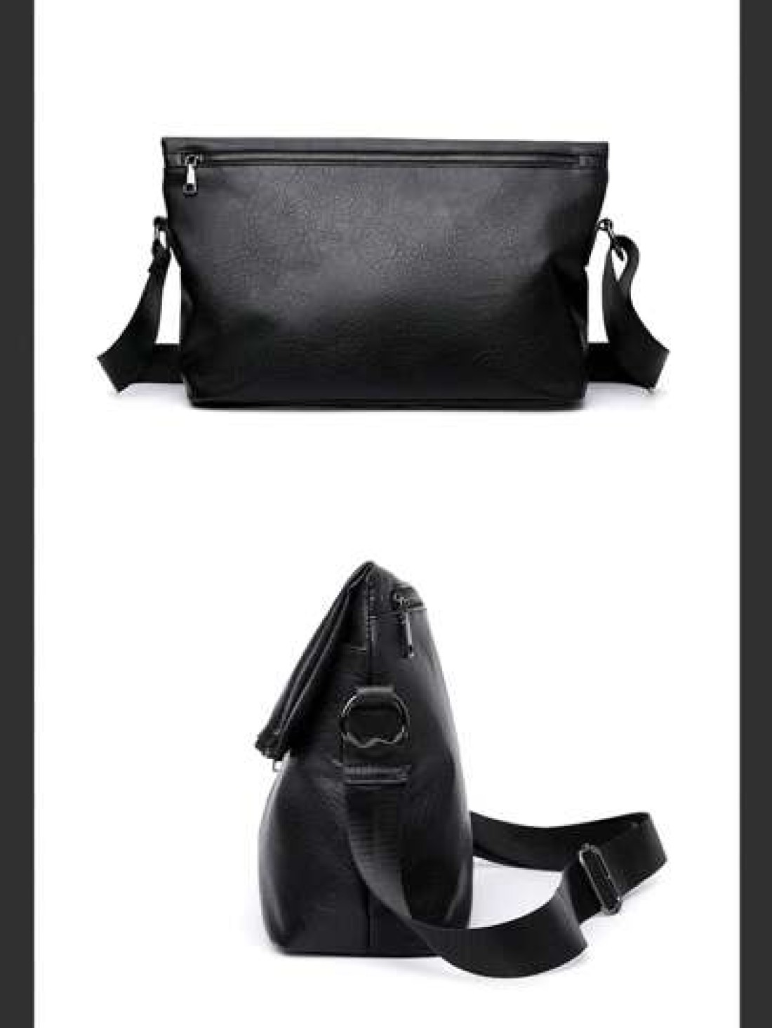 New Men s Commuter One Shoulder Diagonal Crossbody Bag Lightweight PU Soft Leather Small Bag Minimalist Design Foldable High End Handbag