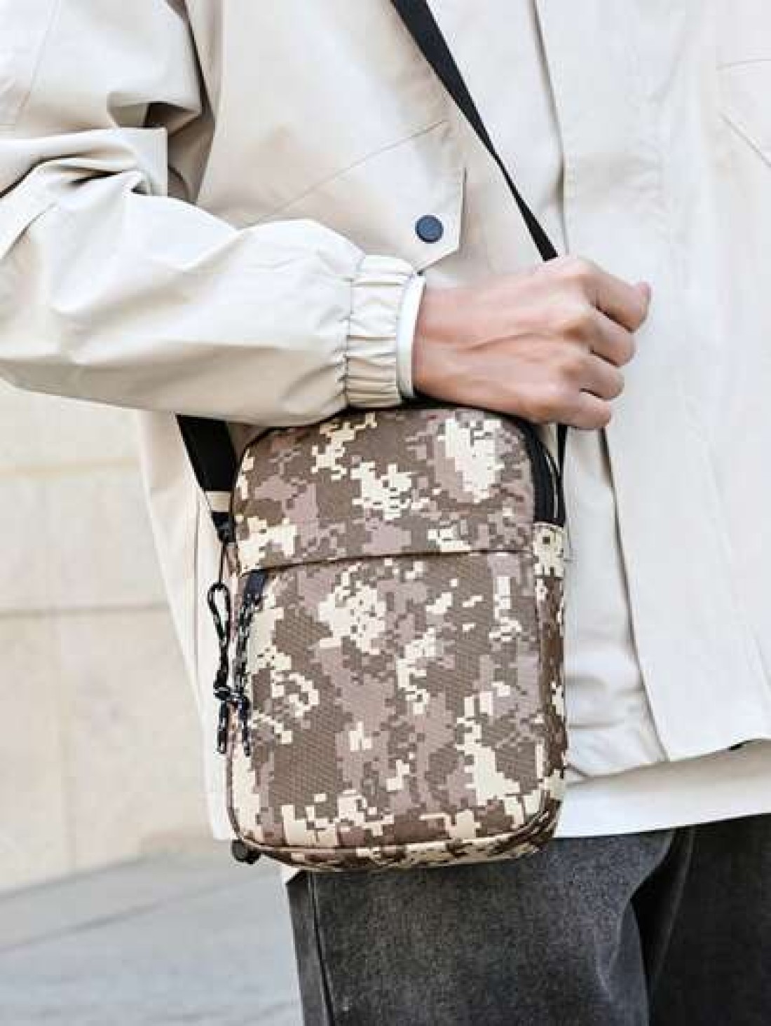 Men s Casual Portable Bag Multi Layer Single Shoulder Crossbody Bag Nylon Men s Bag Men s Business Bag Collection Wallet