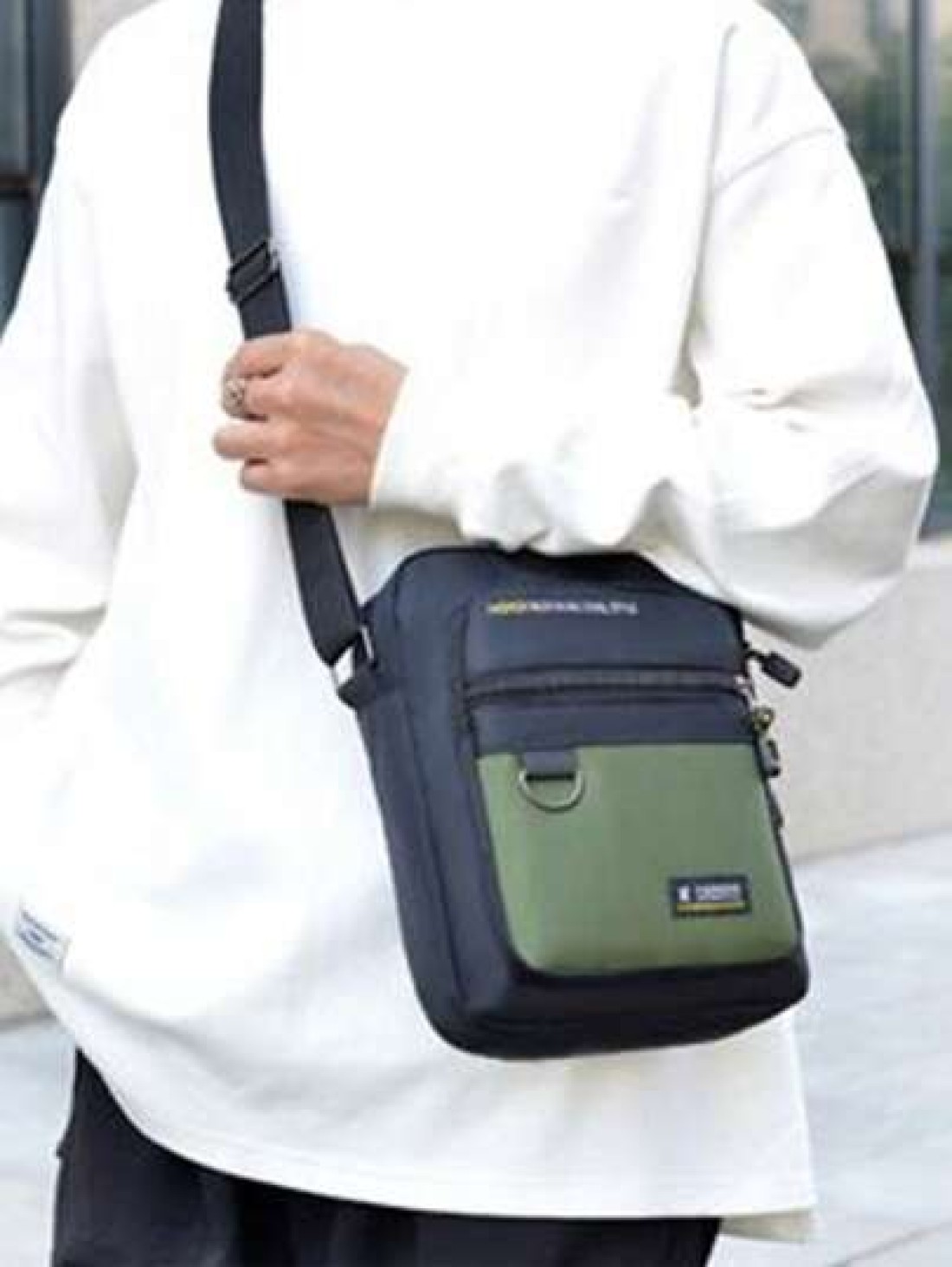Fashion Casual Men s Cross Bag Multi Layer Waterproof Oxford Cloth Purse Men s Bag Shoulder Bag All Fabric Bag