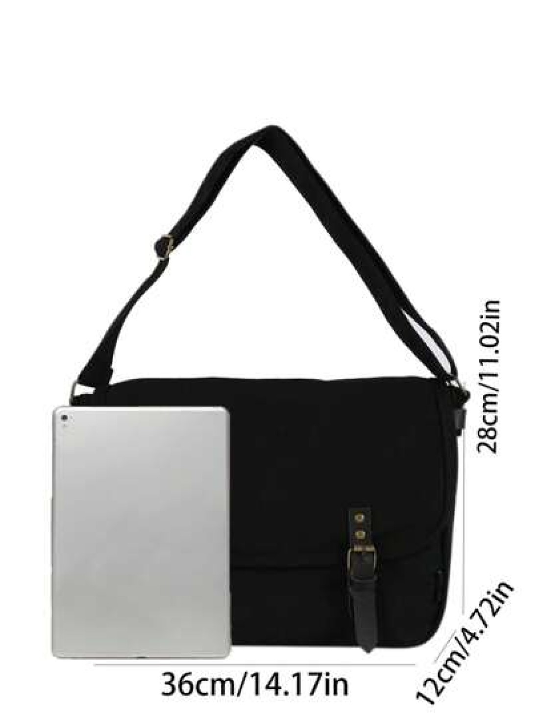 Vintage Military Canvas Laptop Bag Medium Messenger Bag