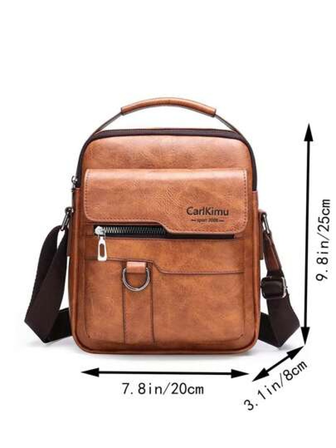 Men s Handbag Men s Shoulder Bag Retro PU Leather Vertical Hand Business Casual Bag Schoolbag