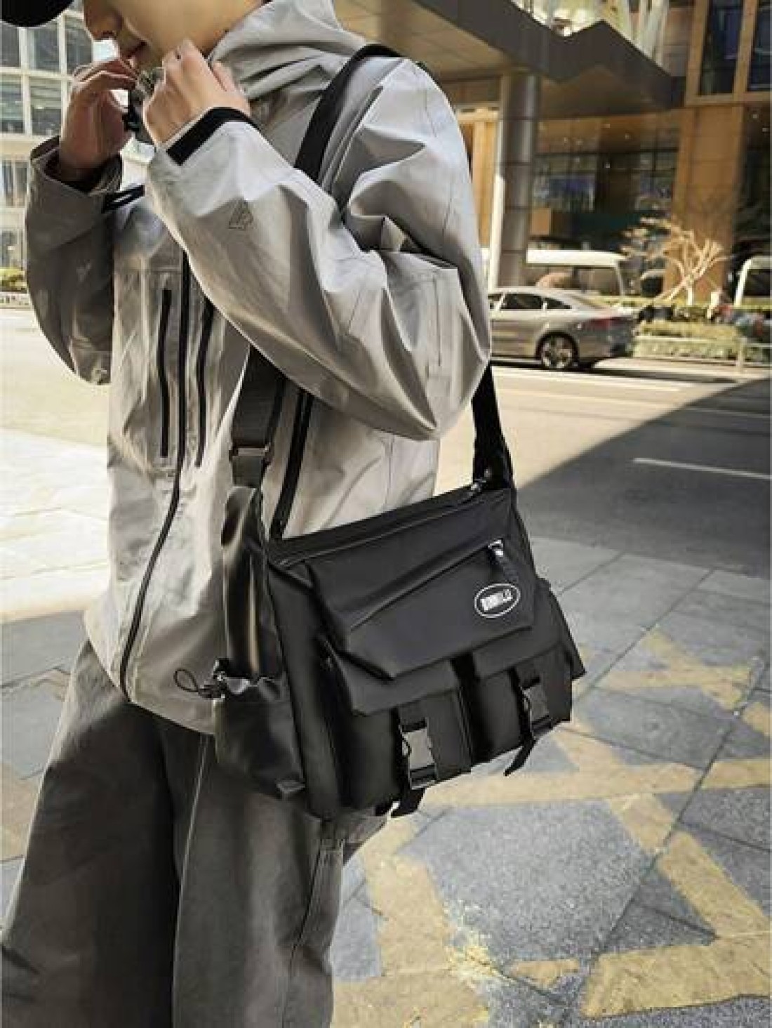 SLIN LXZQ Unisex Canvas Crossbody Shoulder Bag Casual Messenger Bag For Work School Daily Use Outdoor Activities School Supplies