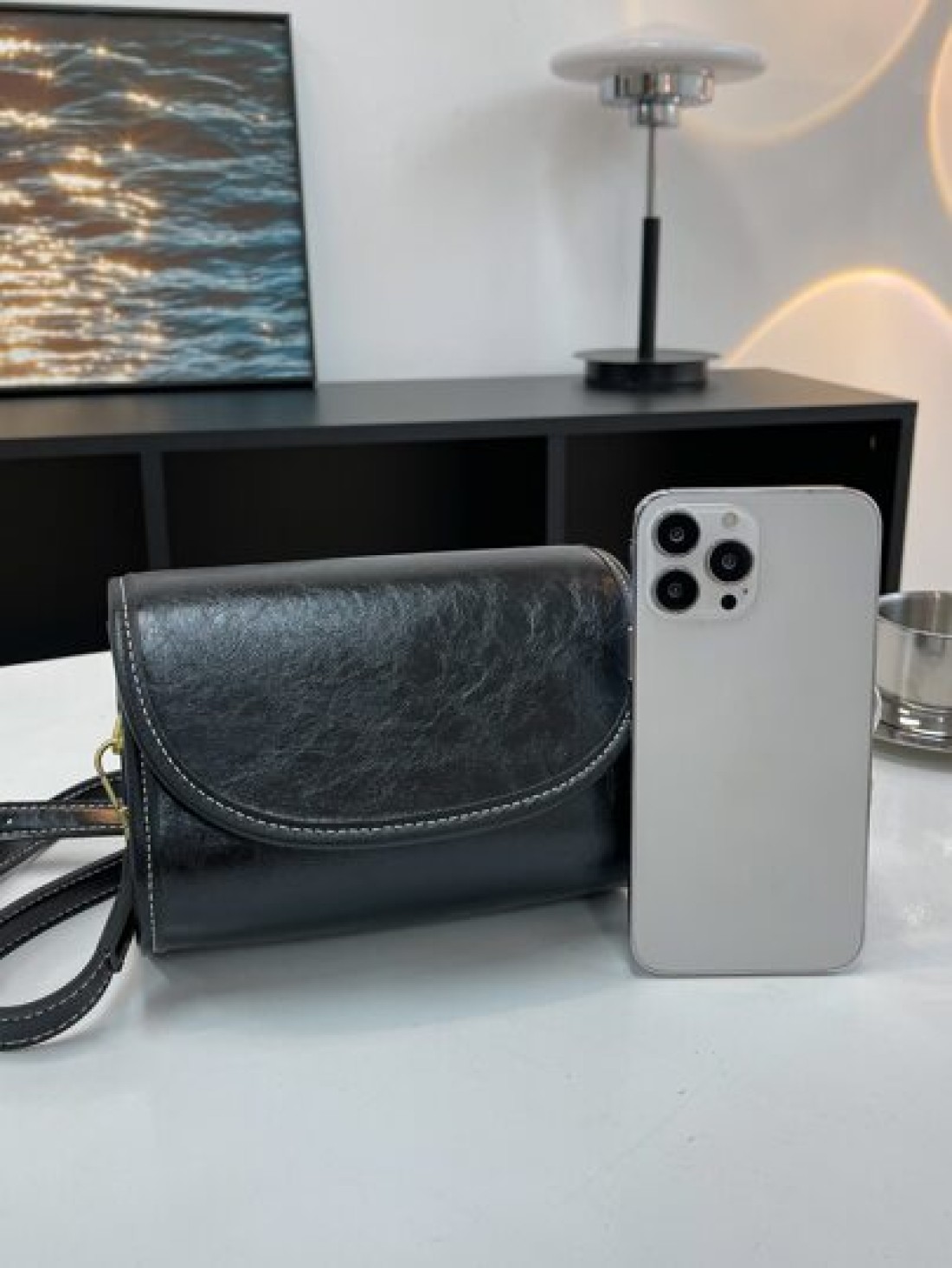 1pc Plain Color PU Flap Mini Shoulder Bag For Men Fashion Versatile Casual Suitable For Everyday Use Travel And Holiday Adjustable Strap Chest Bag Leather Bag Hobo Bag Hip Bag Purse Christmas Thanksgi