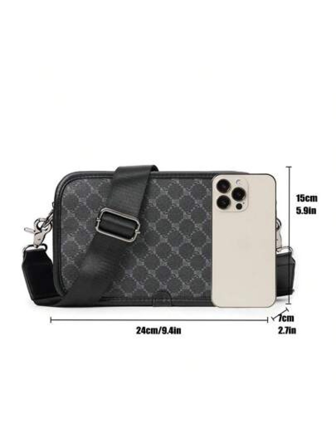 Crossbody Bag Shoulder Bag Square Bag Multifunctional Water Proof For College For Business Travel PU Leather Minimalist Retro Business Streetwear Stylish Purse Holiday Bag Gym Bag Checkered Plaid Styl