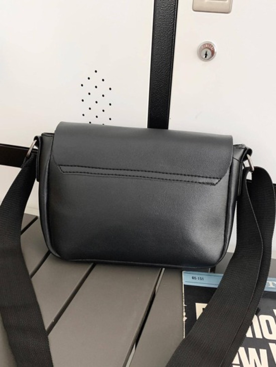 Men s Business Style Minimalist Letter Print Crossbody Bag With Flap Leather Business Casual Shoulder Bag Side Bag Sling Bag For Travel Vacation School Holiday Sport Waterproof Lightweight Dorm Univer