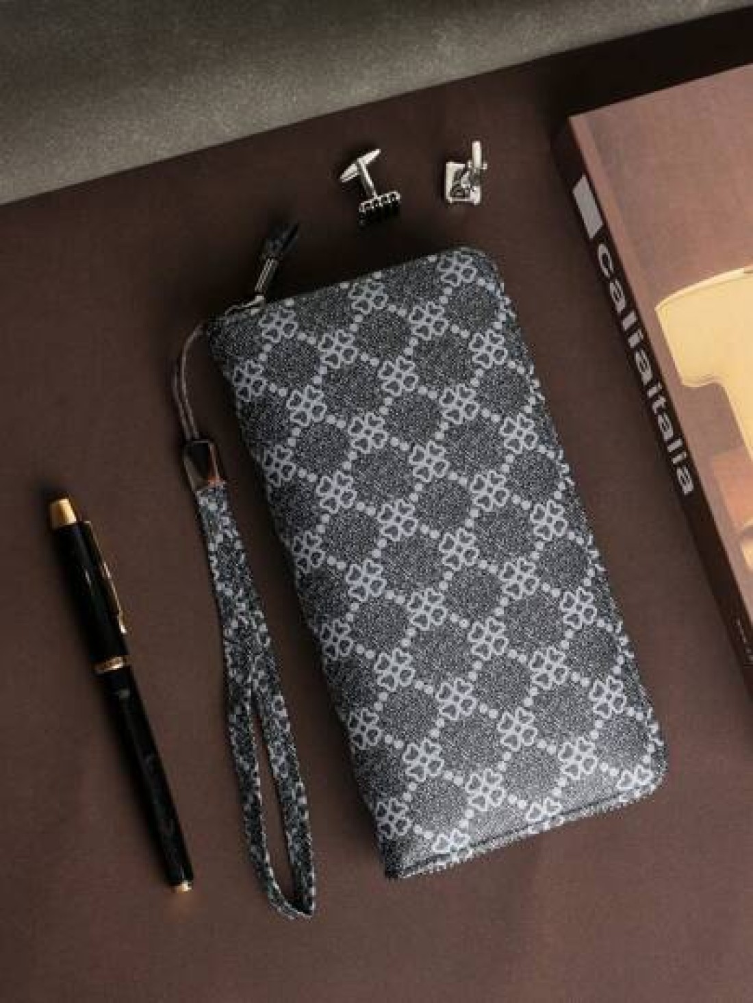 HOVI S Fashionable Minimalist Business Men s Clutch Bag Dual Zipper Large Capacity Multi Card Slot Wristlet Great Gift For Men On Holiday Anniversary
