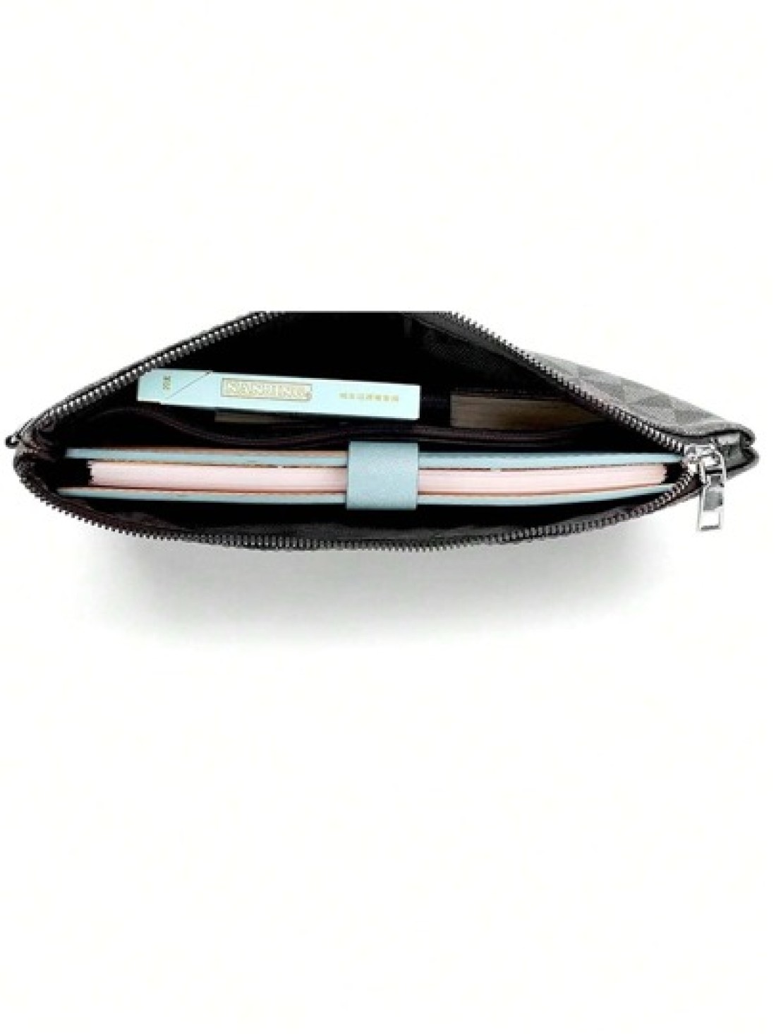 Washing Toiletry Bag Handbag For Sports Business Fashion Pu Men Square Bag Male Clutch Purse Zipper Money Bag Holiday Essentials Fall Stuff Anti Theft Portable Lightweight Scream Men Bag Men Zipper Ba