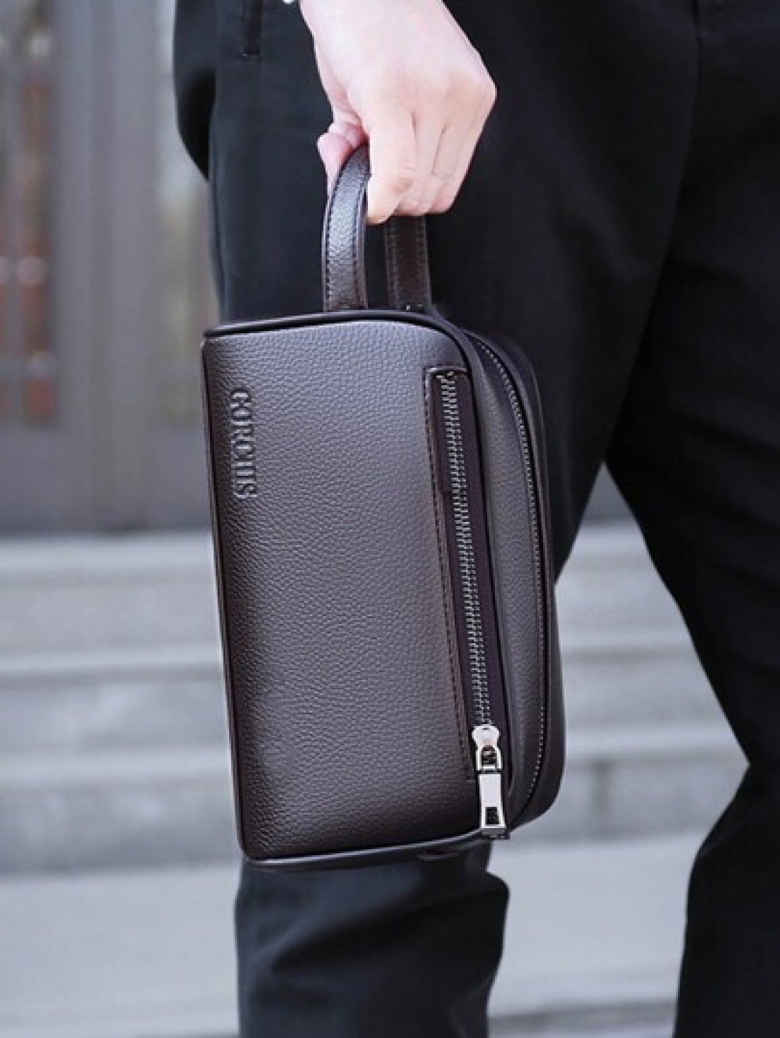 gorchis New Style Clutch Bag Password Lock Anti Theft Multi Pocket High Quality Clutch Bag Mobile Phone Bag Business Casual All Match Bag Students School Supplies Fall Teacher Handbag Purse Wristlet B