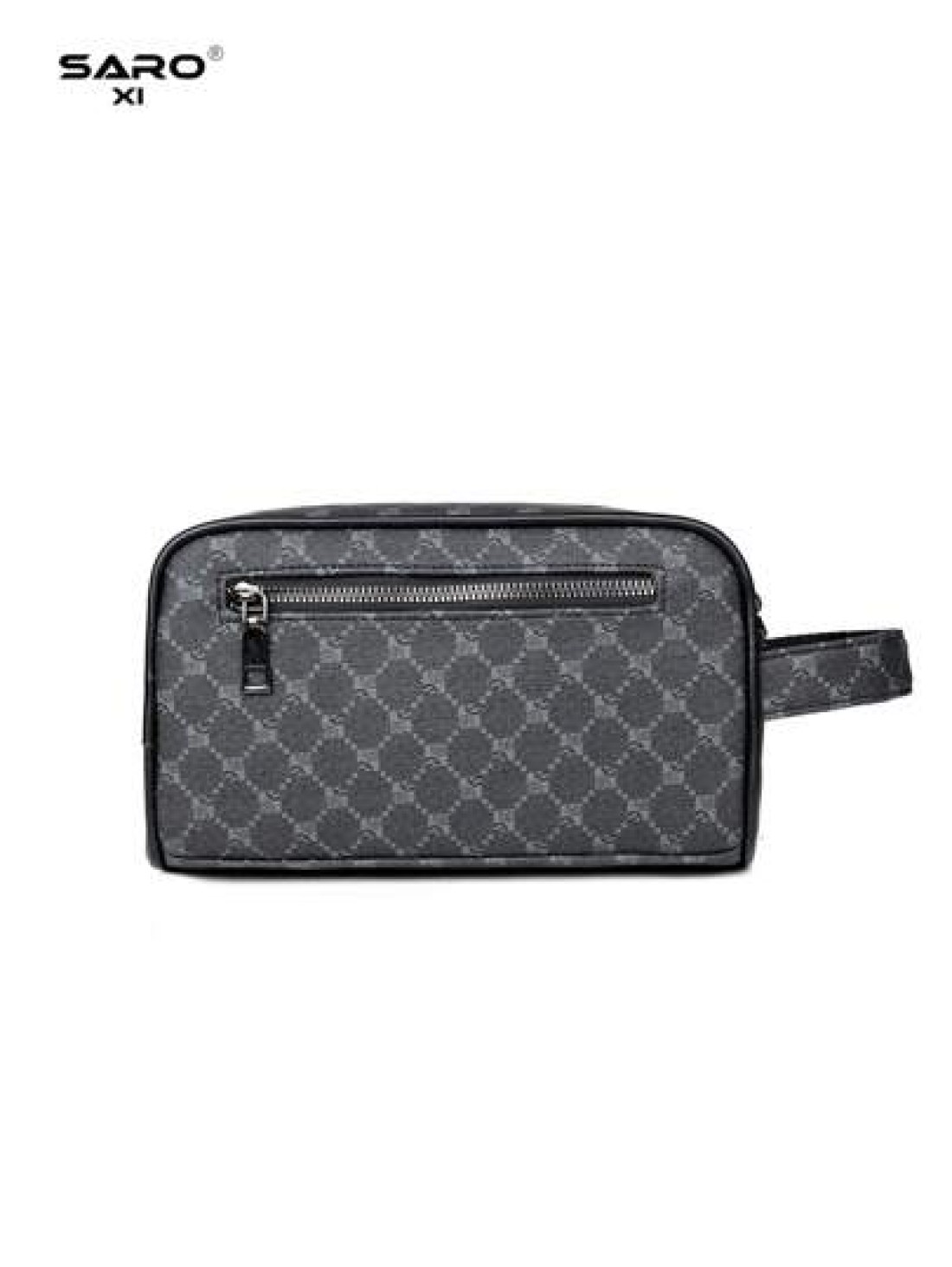 saroxi Large Capacity Wallet Clutch Pouch Casual Fashion Wrist Strap Handbag Underarm Bag Portable Scratch Resistant Suitable For Work Travel Commute School Simple Black Style Great Gift For Husband B
