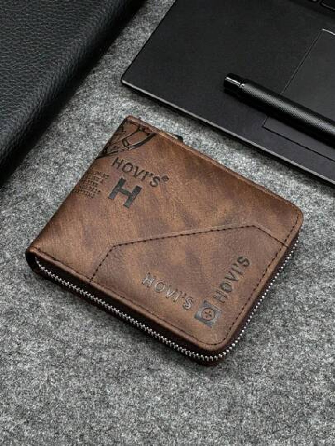 HOVI S Upgrade Your Look With Stylish Business Leather Wallets Fashion Short Wallet Christmas Gifts Fall Winter Travel Holiday Practical Student Thanksgiving Men Gifts Bag Large Capacity Multi Functio