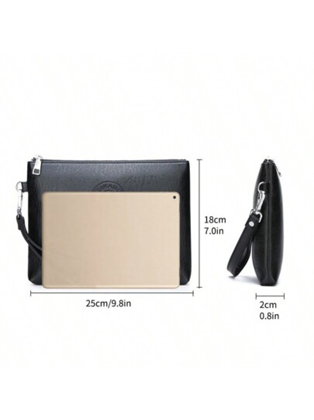 Men Clutch Bag Handbag Wristlet Bag Waterproof Portable Lightweight For College Business Travel Pu Leather Business Simple Style Fashion Streetwear For Boys College Student Gift Commute Undergraduates