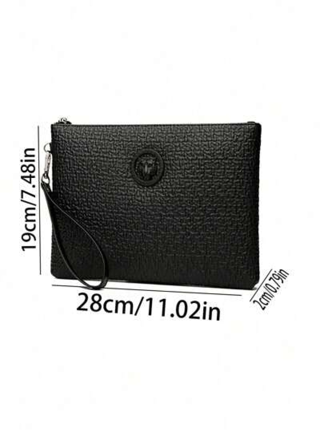 Men s PU Embossed Clutch Wrist Bag