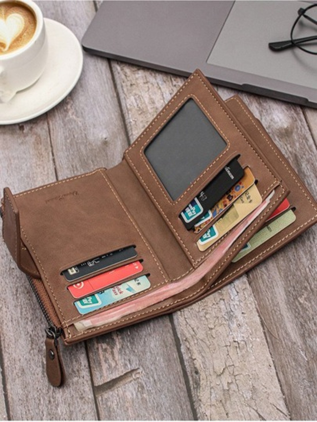 Multi Card Slot Men s Simple Short Wallet Zipper Purse With Clasp And Coin Pocket Clutch Handbag Korean Style Wristlet Bag Anti Theft Bag College Multi Card Clutch Bag Long Wallet Business Vacation Le