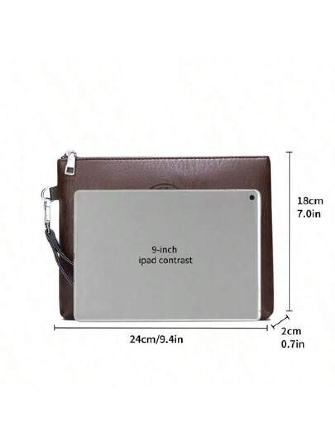 Men Clutch Bag Men Handbag Men Wristlet Bag Water Proof Portable Lightweight For College Business Travel PU Leather Business Simple Style Streetwear College Student Summer Old Money Multi Card Clutch
