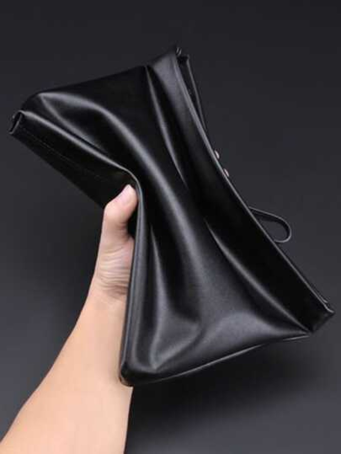 gorchis New Men s Soft Leather Clutch Bag Large Capacity Envelope Bag Black Practical With Space For Mobile Phones And Change Handbag Purses Anti Theft Bag Carry On College Multi Functional Christmas