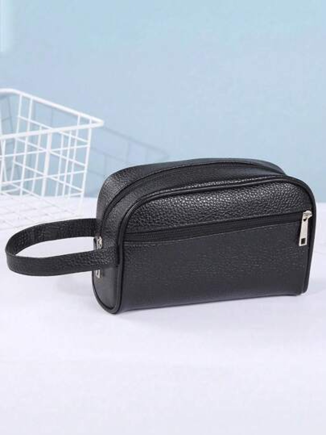 Business Trip Toiletry Bag Waterproof Toiletry Bag Travel Supplies Storage Bag Portable Cosmetic Bag Fashionable PVC Solid Color Mobile Phone Wrist Bag Coin Purse Christmas Holiday Thanksgiving Gifts