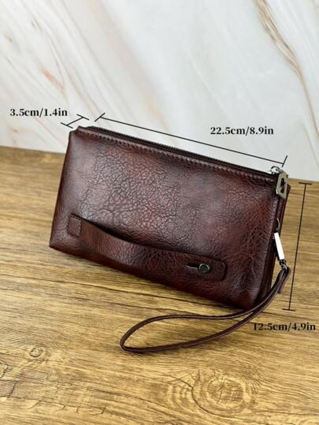 HOVI S Fashion Men s Clutch Wallet Business Large Capacity Clutch Handbag Cell Phone Bag Double Compartment Zipper Long Wallet Clutch Bag A Perfect Gift For Men