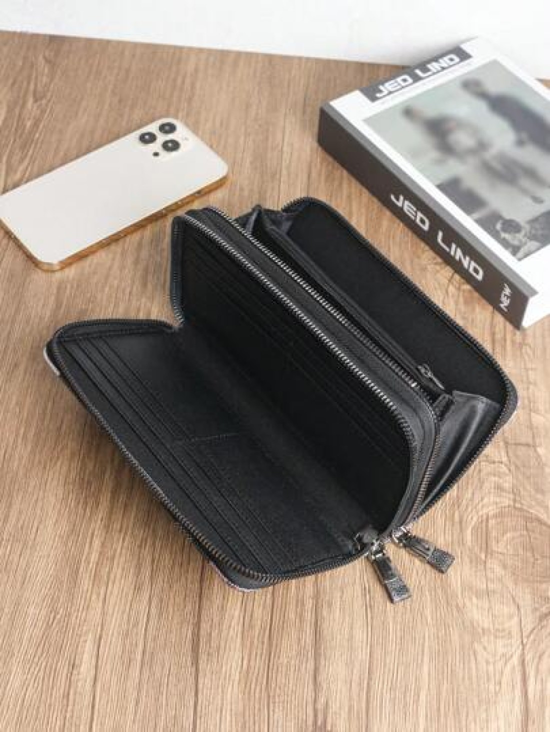 HOVI S Long Zip Wallet Simple Fashionable Multi Functional Business Clutch Purse With Multiple Card Slots Suitable For Men And Women