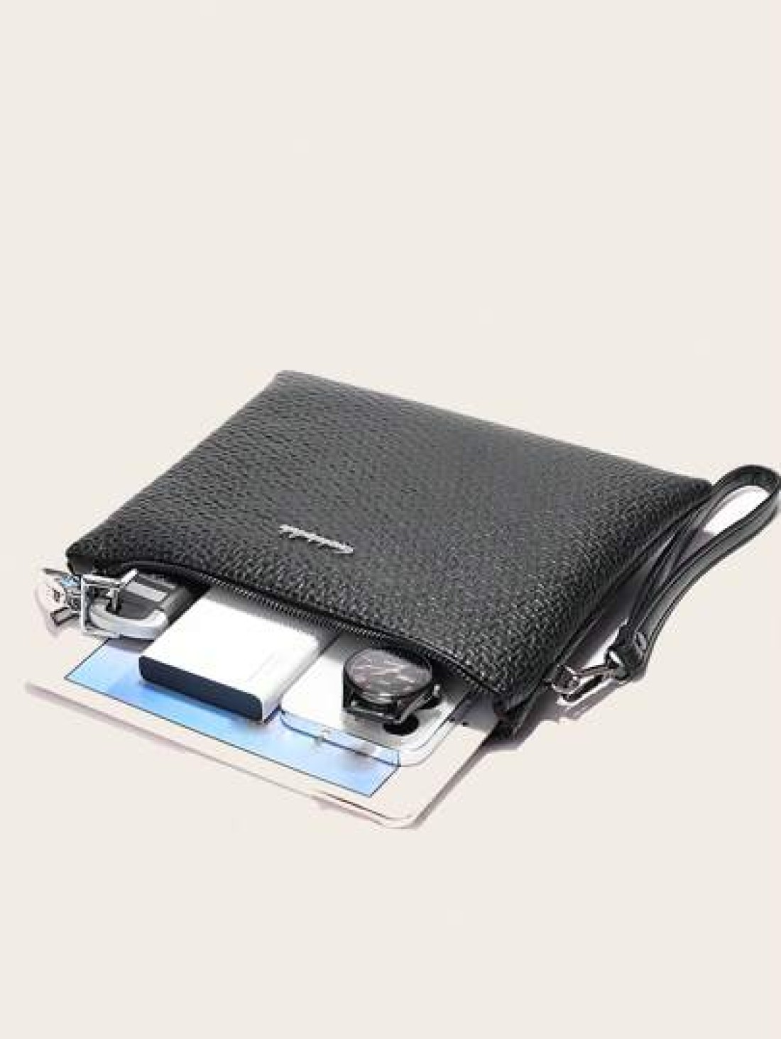 Men s Fashion Stylish Simple Litchi Pattern Clutch