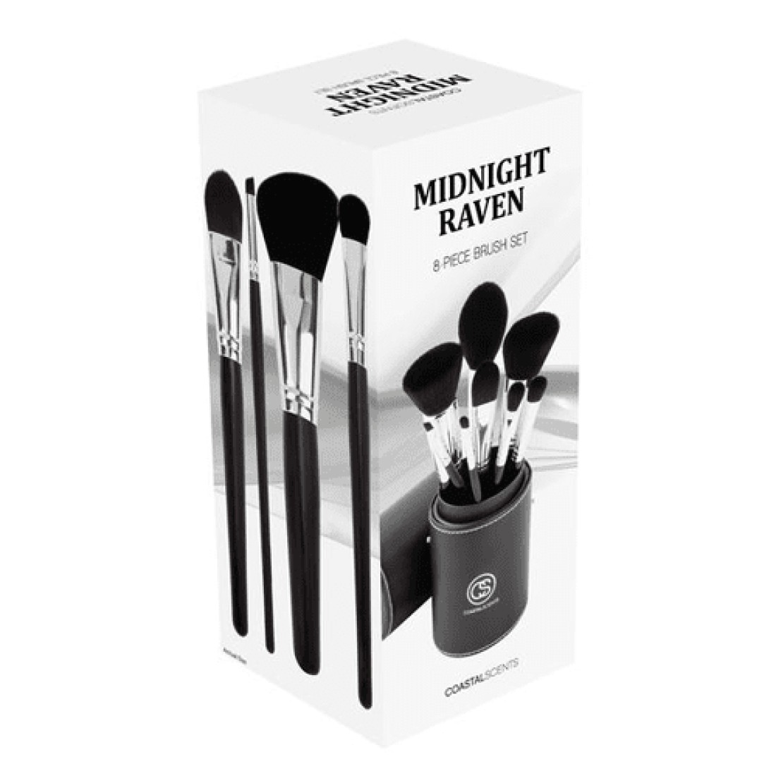 Coastal Scents Midnight Raven Brush Set - 8 Brushes