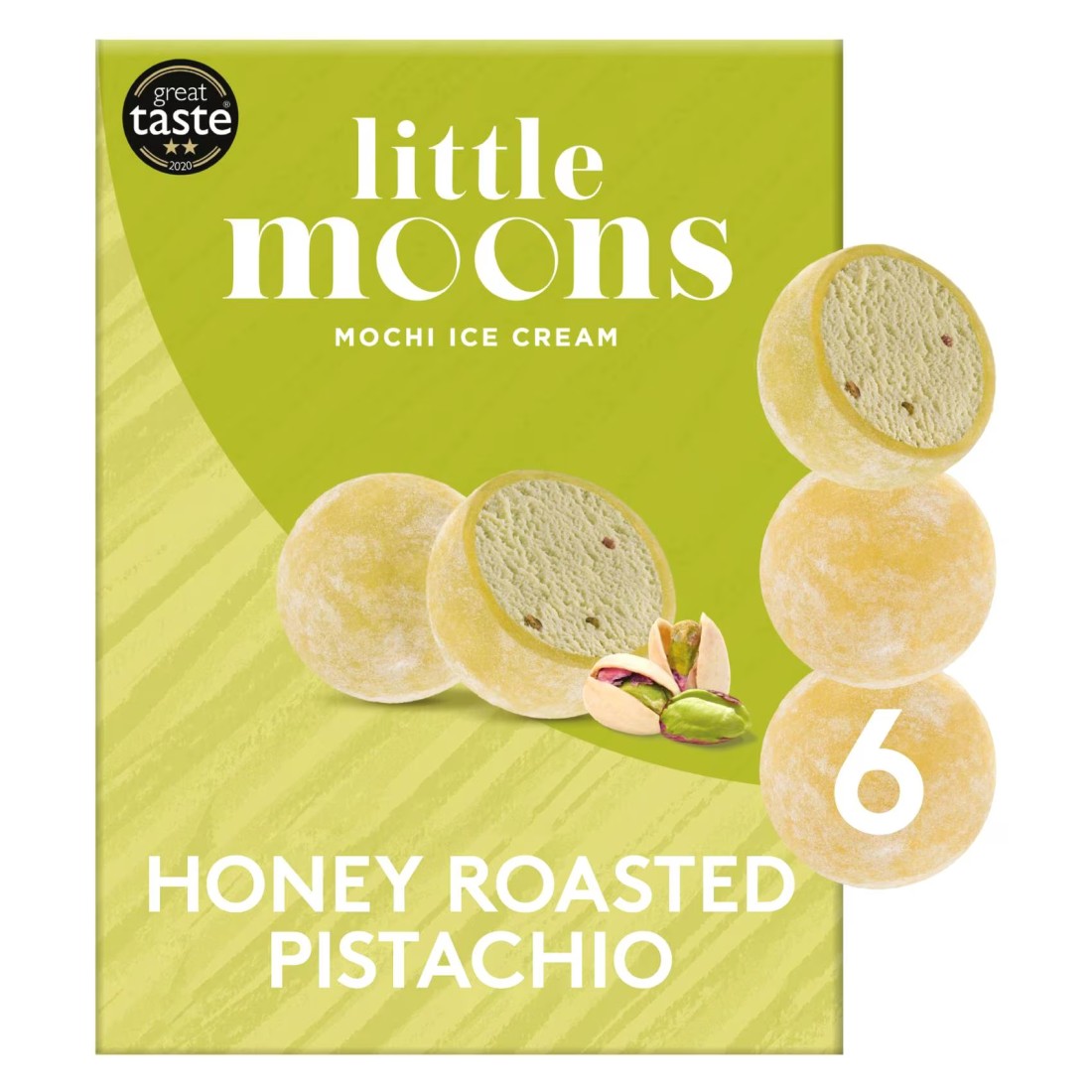 Little Moons Honey Roasted Pistachio Flavoured Mochi Ice Cream, 192g