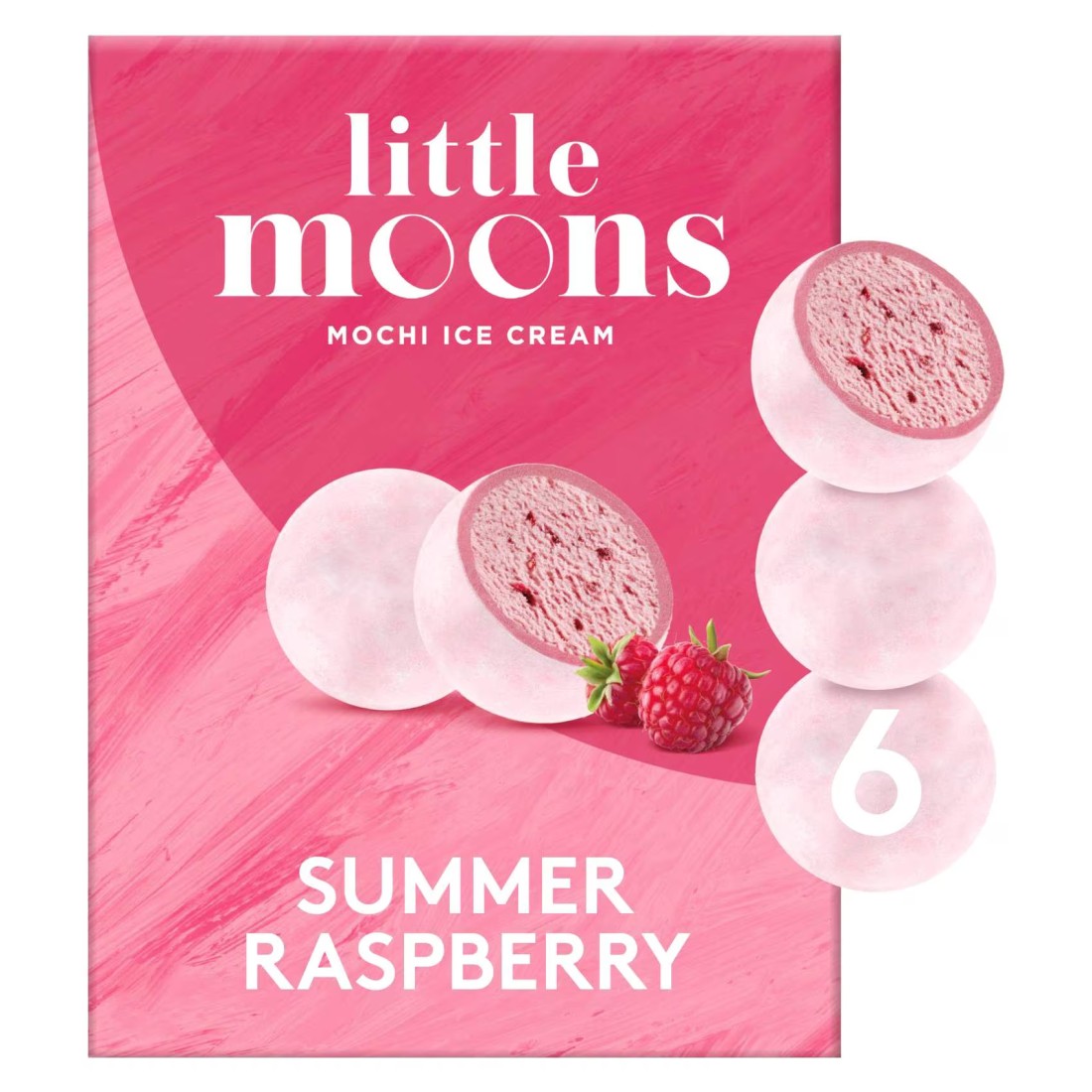 Little Moons Summer Raspberry Flavoured Mochi Ice Cream, 192g