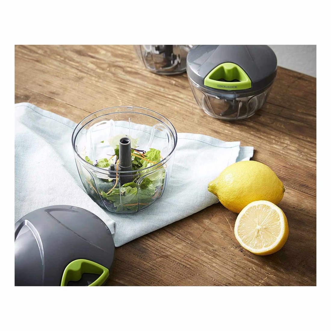 Lock &amp; Lock Quick Chopper With 5 Stainless Steel Blades Large Grey 900ml