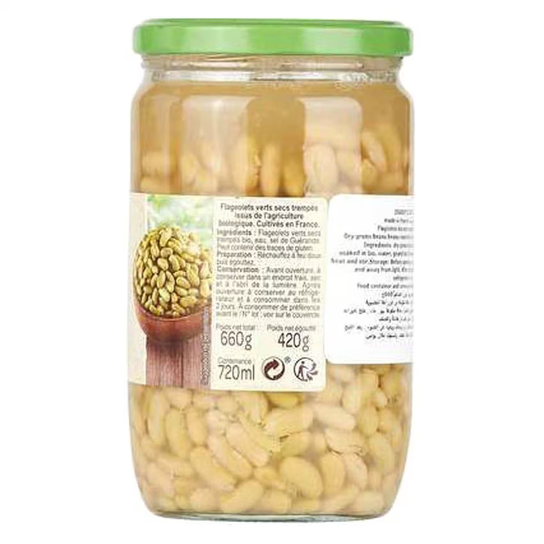 Carrefour Bio Green Beans 720ml