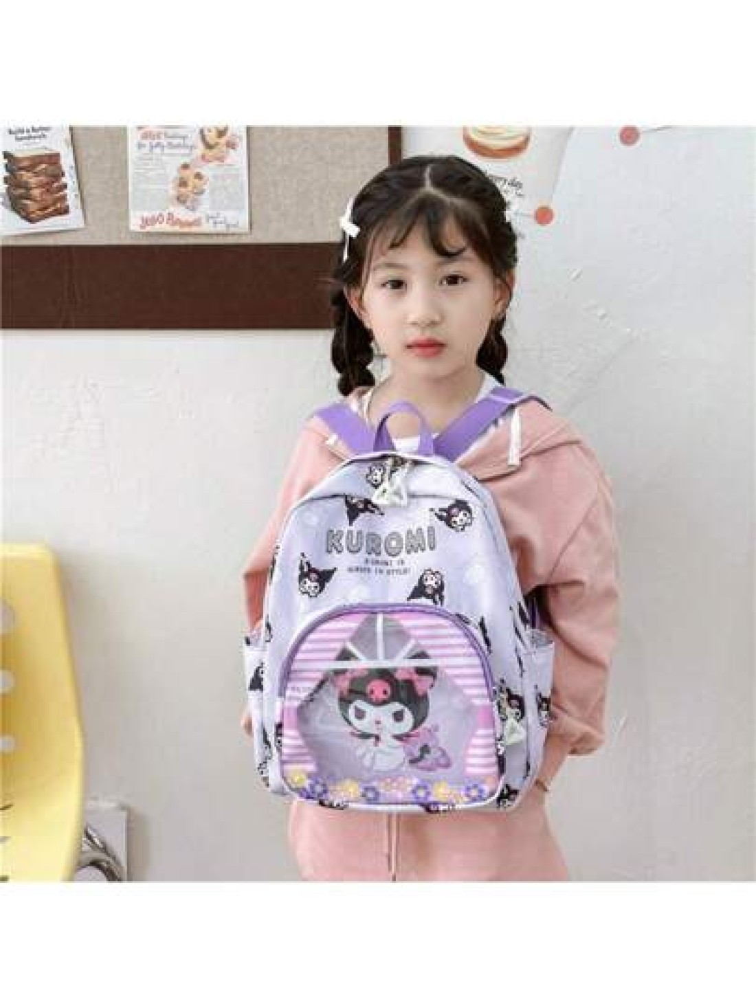 Sanrio حقيبة ظهر سعة كبيرة، كولومي، كلب القرفة، ميلودي ثلاثة أنماط، التصميم الشفاف للحقيبة، أكثر سهولة في رؤية ا